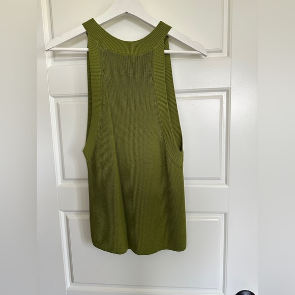 Aritzia Wilfred Green Ribbed Knit Sleeveless Tank Top - Picture 3 of 4